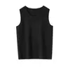 2025 Primavera Temprana Nueva Lana Sin Mangas Tejida Camisola Chaqueta Interior para Mujer 36 Delgada Amigable con la Piel Camiseta Base