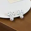 Aretes de Perlas con Moño de Lunares para Mujer, Diseño Único, Accesorios de Oreja de Nicho, Nuevo Artículo Caliente 2026