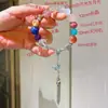 Pulseira Tesouro Super de Cristal Branco Natural, Ametista, Quartzo Rosa, Amazonita, Flor de Cola Vermelha, Citrino, Pedra da Lua, Ouro Negro