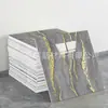 Adesivos de Parede Autoadesivos Impermeáveis Imitando Azulejo Placa Alumínio-Plástico Decoração Reformada para Cobrir Feios Adesivos de Parede de Mármore para Cozinha Banheiro