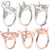 XD 925 Plata Soporte para Anillo Cara de Dan Soporte para Anillo de Cera de Abeja Soporte Vacío Anillo de Plata DIY para Mujer Soporte Vacío para Anillo DIY Soporte para Incrustar