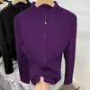Moletom versátil com zíper e manga longa para o inverno feminino, cardigã de fleece espesso dupla face, jovem e estiloso, jaqueta top quente