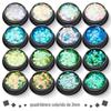 Pó PET de alto brilho, lantejoulas ultrafinas de 3 mm, cor mágica, pó de glitter quadrilátero, arte de unhas, gradiente, pó laser X4-416