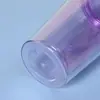 Nova Caneca de Verão Simples para Estudante com Tampa Redonda de Camada Dupla, Tampa de Cúpula com Canudo Transparente, Copo de Plástico Criativo