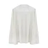 [Hecho a medida] Elegante camiseta base de estilo coreano con cuello alto y patchwork de encaje para mujer, camiseta de manga larga elástica ajustada