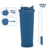 Nuevo Modelo 2026 Taza Térmica de Gran Capacidad 830ml con Asa Conveniente y Popote Desplegable, Taza con Popote de Agujero Grande