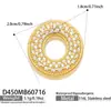 Collar Colgante Misterioso y Lujoso con Circonitas Incrustadas y 26 Letras Inglesas, Acero Inoxidable Chapado en Oro de 18k, Collar de Joyería para Mujer