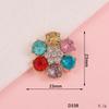 Acessórios Criativos para Capinhas de Celular DIY, Broche de Floco de Neve de Liga Metálica com Flor de Cinco Pétalas Cravejada de Diamantes, Acessórios de Cabelo, Materiais, Acessórios para Atacado