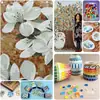 1 kg 1.5cm mosaico de cristal material de manualidades DIY, vidrio de color translúcido de 15 mm, diseño de corte de papel