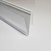 Tiras de precios tipo tarjeta post-procesadas personalizadas, tiras con ranura para etiquetas de plástico PVC, tiras de precios para estante tipo N transparentes/de colores