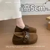 Zapatos Birkenstock de Cuña Oculta para Mujer 2026 Nuevo Otoño Versátiles Suela Gruesa Que Aumentan la Altura Zapatos para Mujer Sin Cordones Persona Perezosa Corte Profundo Zapatos Individuales