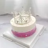 Corona Incrustada de Diamantes Diosa Decoración de Pastel de Cumpleaños Reina Día de San Valentín Hada Rojo de Internet Creativo Adornos de Mesa de Postres para Hornear