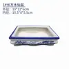 Jardim de Pedras em Vaso, Base para Bonsai de Suculentas, Vaso para Flores Narcisos, Vaso de Pedra Absorvente de Água, Vaso Oval de Porcelana Azul e Branca, Vaso com Pedra Absorvente de Água