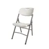 Fábrica de Origen Durable HDPE Moldeo por Soplado Silla Blanca Plástico Plegable Respaldo Plegable Silla para Puesto Exterior Centro Comercial