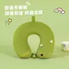 Almohada de Espuma Viscoelástica en Forma de U de Dibujos Animados de Panda Almohada de Viaje Almohada Portátil Almohada para el Cuello Cervical Almohada para la Siesta de Estudiantes Almohada de Dibujos Animados en Forma de U