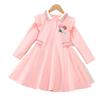 Vestido de Niñas Tiantian de Dibujos Animados Manga Larga Delgado Otoño Nuevo Estilo Vestido de Princesa Vestido de Otoño para Niños Malla