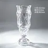 Vaso extra grande, simples e de alta qualidade, feito de vidro transparente, adequado para sala de estar e mesa de jantar, para cultivo hidropônico de bambu da sorte e arranjo de flores secas, formato reto