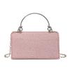 Nova bolsa clutch para comércio exterior internacional, bolsa transversal para jantar, bolsa com strass, bolsa prateada, bolsa de noite de celebridade, toda cravejada de diamantes.