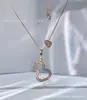 Versão alta grande e média cabaça colar feminino 18K ouro rosa fritillary branco vermelho calcedônia pingente clavícula corrente fábrica vendas diretas