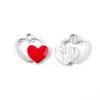 Colgante Hecho a Mano DIY Flecha Perforando Corazón Colgante Decorativo para Mujer Forma de Corazón de Amor Accesorios de Taladro de Punto Accesorios de Aleación de Goteo de Aceite