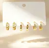 Novedades de Verano: Delicados Pendientes de Circonita Microincrustada, Juego de Tres Pares, Frescos y Dulces, Pendientes Versátiles y Elegantes con Circonita Microincrustada