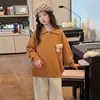 Nuevo Estilo Otoño/Invierno 2026 para Niñas Top de Punto Elegante para Niña Ropa de Otoño para Niños Polo de Lana con Cuello