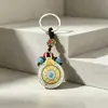 Pingente de bolsa giratório de nove quadrados, estilo étnico, dupla face, chaveiro, pingente, acessório, pequeno presente, atacado