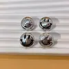 Cuentas de cara sonriente de doble cara con chapado UV, agujero recto, cuentas sueltas, pieza redonda de cuentas redondas DIY, cadena para teléfono móvil, accesorios para el cabello, accesorios de material hecho a mano