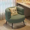 Sillón de piel de cordero de celebridad de Internet BOBO, sofá individual para sala de estar, dormitorio, guardarropa, sillón de maquillaje, tocador.