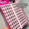 Pestañas postizas Barbie Hare autoadhesivas, de gran capacidad, sin gel, st8, de un solo grupo, segmentadas y gruesas, con efecto espejo.