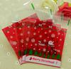Bolsa de Embalaje para Dulces Navideños Empaque para Hornear Santa Claus Galleta Bolsa Autosellante Sellada Bolsa de Empaque Opp Venta al por Mayor