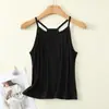 Colete de modal de verão estilo coreano casual solto cor sólida peça íntima alça paralela modelador para mulheres