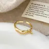 Elegante Estilo Francés, Lujo Ligero, Gama Alta, Exquisita, Versátil Colección de Anillos Dorados, Joyería de Diseño Personalizado de Nicho a la Moda