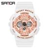 Fabricantes de relojes Sanda Couple Style 6068 con esfera creativa y personalidad pequeña para hombres y mujeres jóvenes y estudiantes.