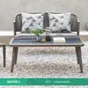 Nuevo Juego de Sillas Sofá de Aleación de Aluminio para Ocio al Aire Libre, Sofá de Ratán Impermeable y Resistente al Sol para Patio de Villa y Áreas al Aire Libre