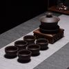 Juego de Té Zisha Juego Completo Traje Mineral en Bruto Zisha Viejo Juego de Té Kung Fu Taza de Té Tetera Tazón con Tapa Hogar Oficina Vela Excelente