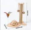 Brinquedo de Provocar Gato para Casa Poste Arranhador de Sisal para Gato Vertical Resistente ao Desgaste Não Solta Pelo Auto-Entretenimento Artefato de Descompressão Prancha Arranhadora para Gato