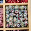 Bola de diamante incrustada con cuentas de cristal de pedrería, cuentas con agujero, cuentas espaciadoras, hechas a mano, material para colgante de pulsera de mano, accesorios de joyería DIY al por mayor