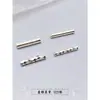 Plata Esterlina S925 Tubo Recto Liso Plata Lisa Forma de Rombo Tubo Curvo Grabado Hilo para Pulsera DIY Cuentas Accesorios de Tubo Redondo de Plata Pura