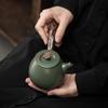 Olla de hierro esmaltado estilo japonés chapada en oro de lado a lado olla de cerámica casera vintage olla individual para té pequeña horizontal a horizontal juego de té kung fu cafetera
