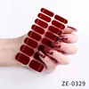 Zhengxiang Película de Esmalte de Uñas Color Sólido Degradado Rosa Cebolla de 16 Dedos Pegatinas para Uñas Pegatinas para Uñas de Venta Caliente Transfronterizas Temu Juego Completo