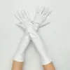 Guantes Plateados con Recubrimiento de Charol para Performance de Pole Dance Accesorios de Disfraz de Halloween Guantes Ajustados para Adultos