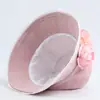 2025 Nuevo Sombrero de Pescador de Encaje y Flores Lolita Rosa Rosa Exterior Foto Foto Más Fácil de Combinar Sombrero Cubeta Personalizado