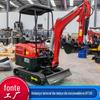 Escavadeira hidráulica pequena HT20 com esteiras, lança com giro lateral opcional, cabine, multifuncional, escavadeira de 2 T