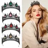 Comercio Exterior Exportación Más Vendido Set de Pendientes Corona de Novia Tiara Diadema Azul Princesa Elsa para Mujer Elegante