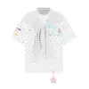 Camiseta creativa estilo americano de manga corta Dopamine Shawl para hombre y mujer, top de pareja fresco holgado con lunares para el verano 2026