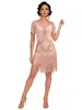 Vestido Gatsby Retro con Lentejuelas y Flecos S-4XL Vestido de Fiesta Años 20 Danza Fiesta Transfronteriza Ropa para Mujer