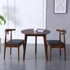 Mesa de Jantar Redonda Pequena para Apartamentos Pequenos, Mesa de Café para Varanda, Mesa Redonda Pequena Simples Moderna de Madeira Maciça 80cm