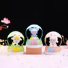 Nova Bola de Cristal de Bebê Chorando Desenho Animado Fofo Caixa Surpresa Criativa Luz Noturna Brilhante Decoração de Mesa Presente de Feriado