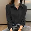 Camisa de Chiffon para Mulheres, Estilo Novo para o Início da Primavera de 2022, Design Moderno, Blusa de Nicho, Caimento Solto, Camisa Branca em Camadas, Camisa de Base